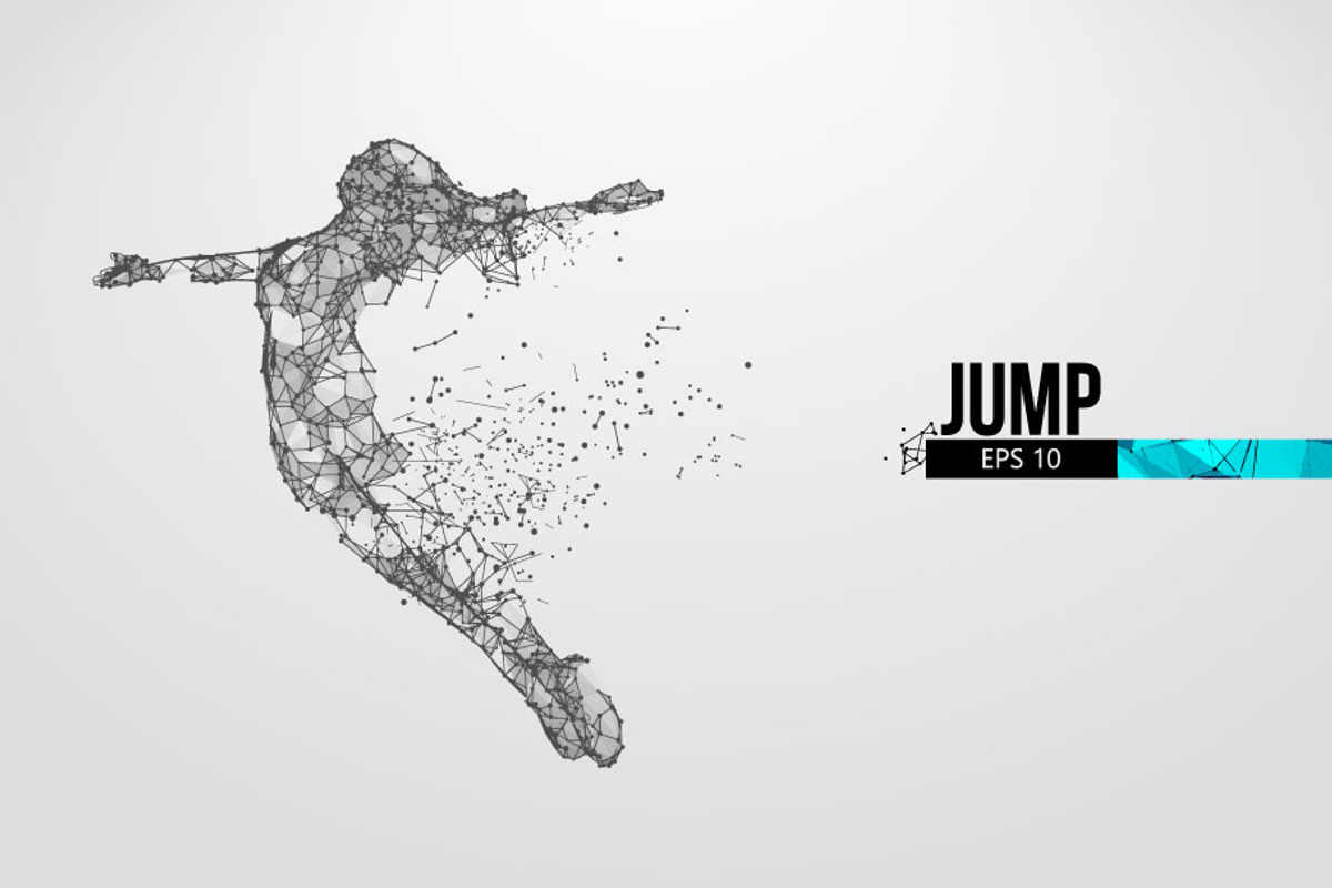 Silhouettes of a jumping woman, a Healthcare Illustration by Matrosovv (Photo 3 of 4)