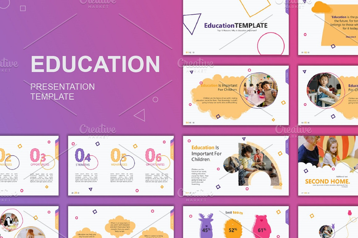 Education Powerpoint Animated Slides, a Presentation Template by alexdndz