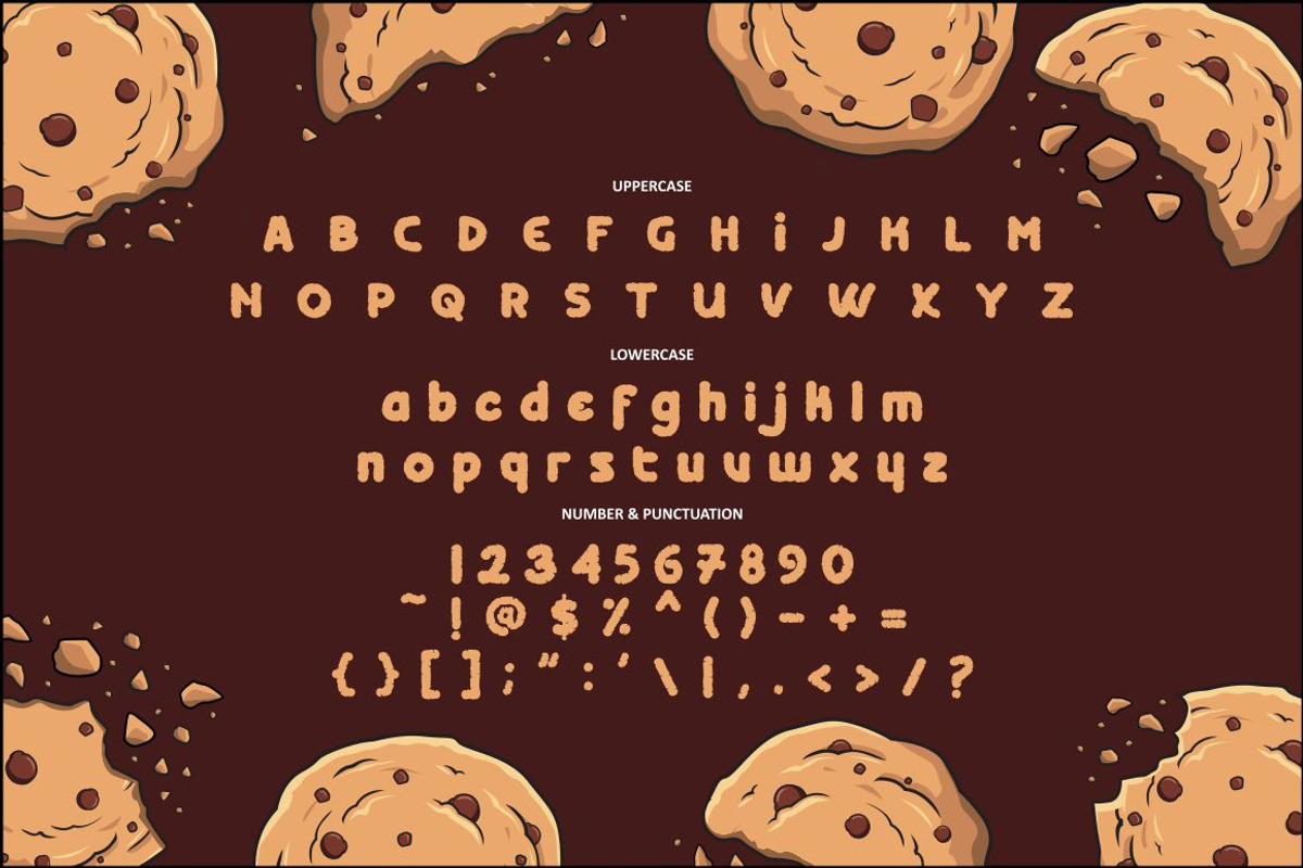 Crunchy Cookies - Bold Quirky Displa, a Script Font by PutraCetol Studio (Photo 9 of 11)