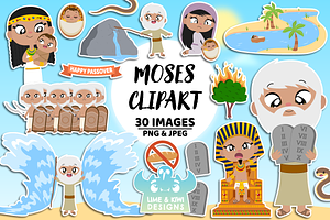Moses Clipart, a Person Illustration by Lime & Kiwi Designs