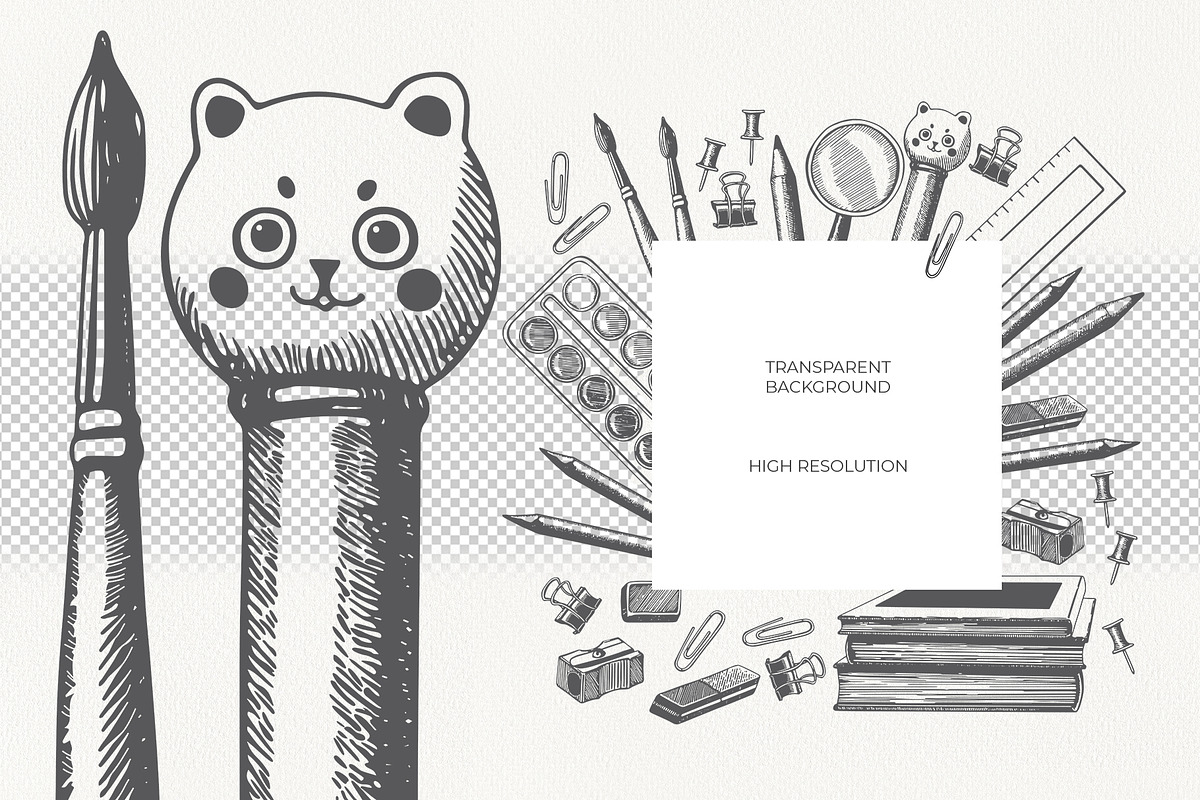 Back to School Supplies Vector, an Education Illustration by YarovaArt (Photo 10 of 15)