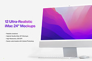12 Ultra-Realistic iMac 24 Mockups, an iPad Mockup by Smotrow Related (Thumbnail 1 of 15)