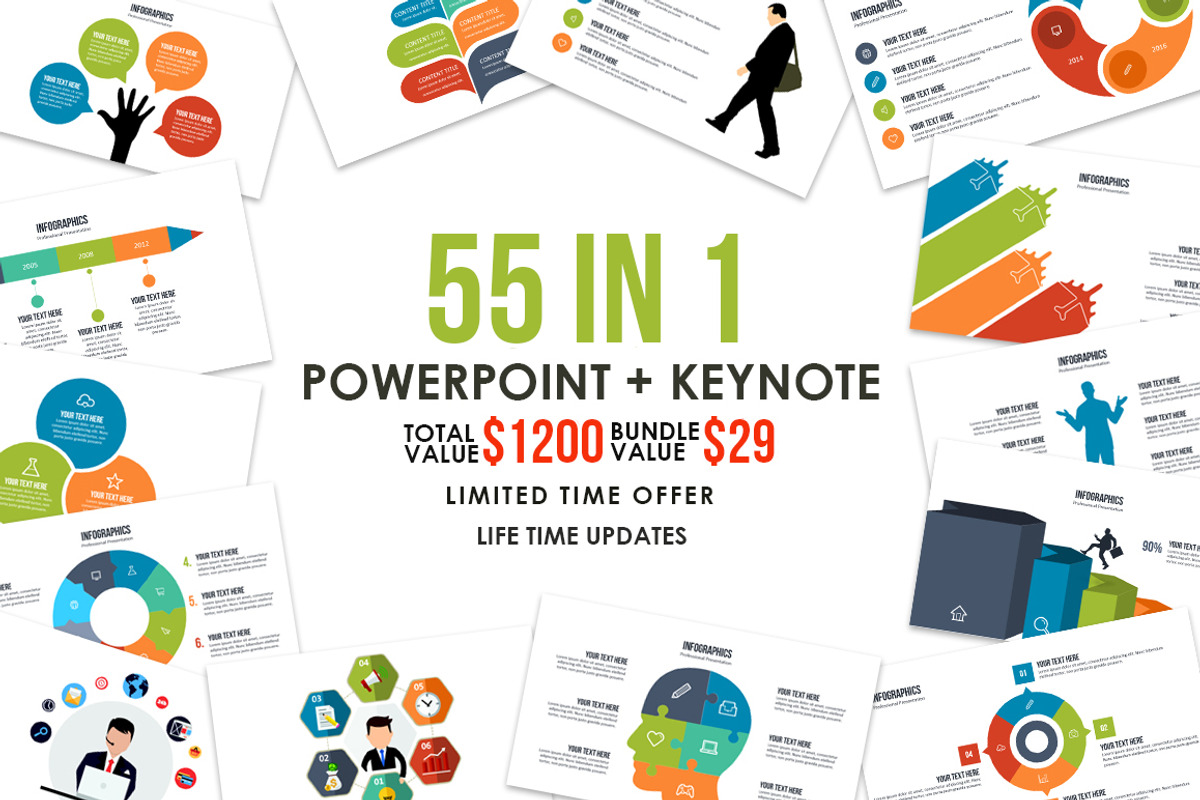 2018 Mega Bundle - 55 Presentations, a Presentation Template by Creative Slides (Photo 1 of 31)