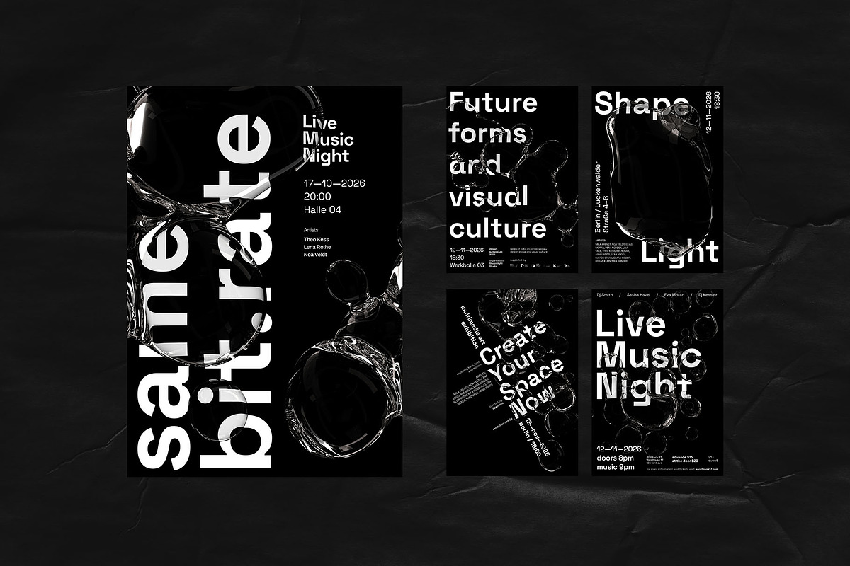Iiquid Poster Templates, a Poster Template by Inartflow (Photo 7 of 16)