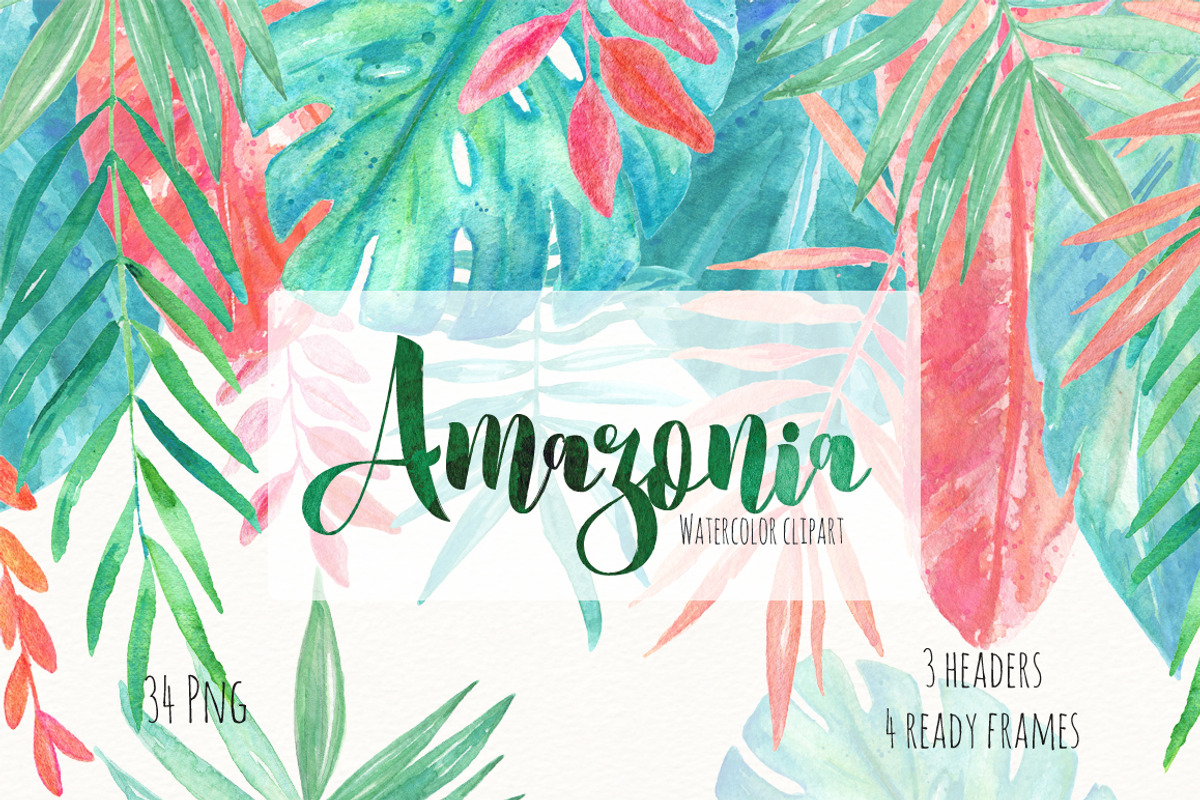 Tropical leaves. Amazonia gold, a Decorative Illustration by LABFcreations (Photo 7 of 8)