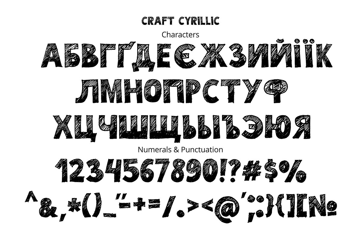 Craft font preview 3