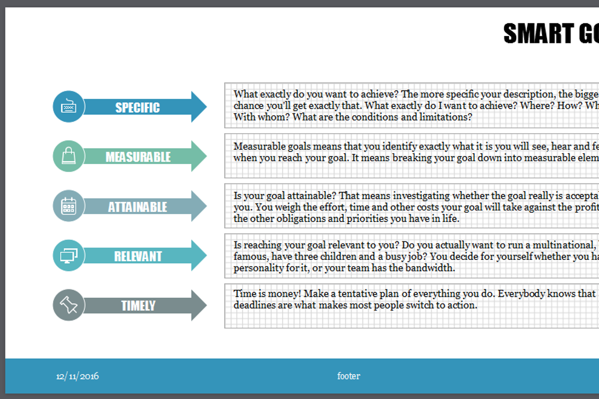 Smart Goals Keynote Template, a Presentation Template by Yes Presentations