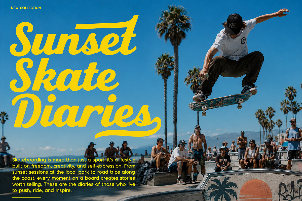 Beach Sunset is a bold and stylish, a Handwritten Font by cocodesign (Photo 3 of 8)