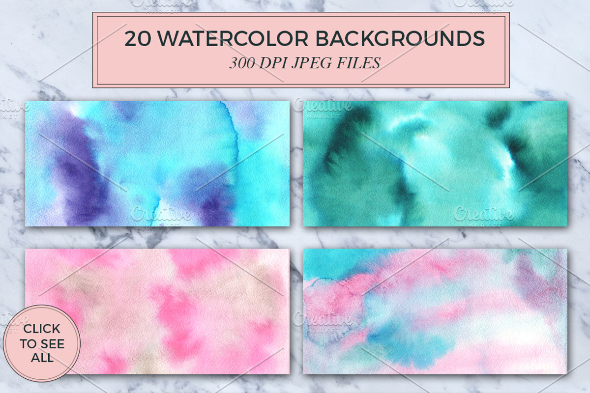 Watercolor design kit, a Texture Graphic by Bang Bang Bureau (Photo 4 of 7)