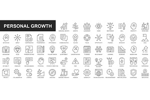 Personal Growth Line Icons