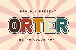 Orter - Retro Color Font