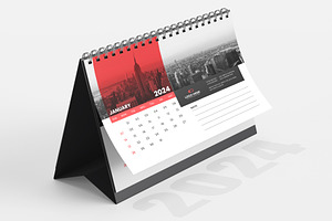 2024 Desk Calendar Design Template