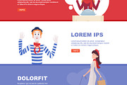 French waiter, mime and woman, a Person Illustration by Onyx (Thumbnail 2 of 3)