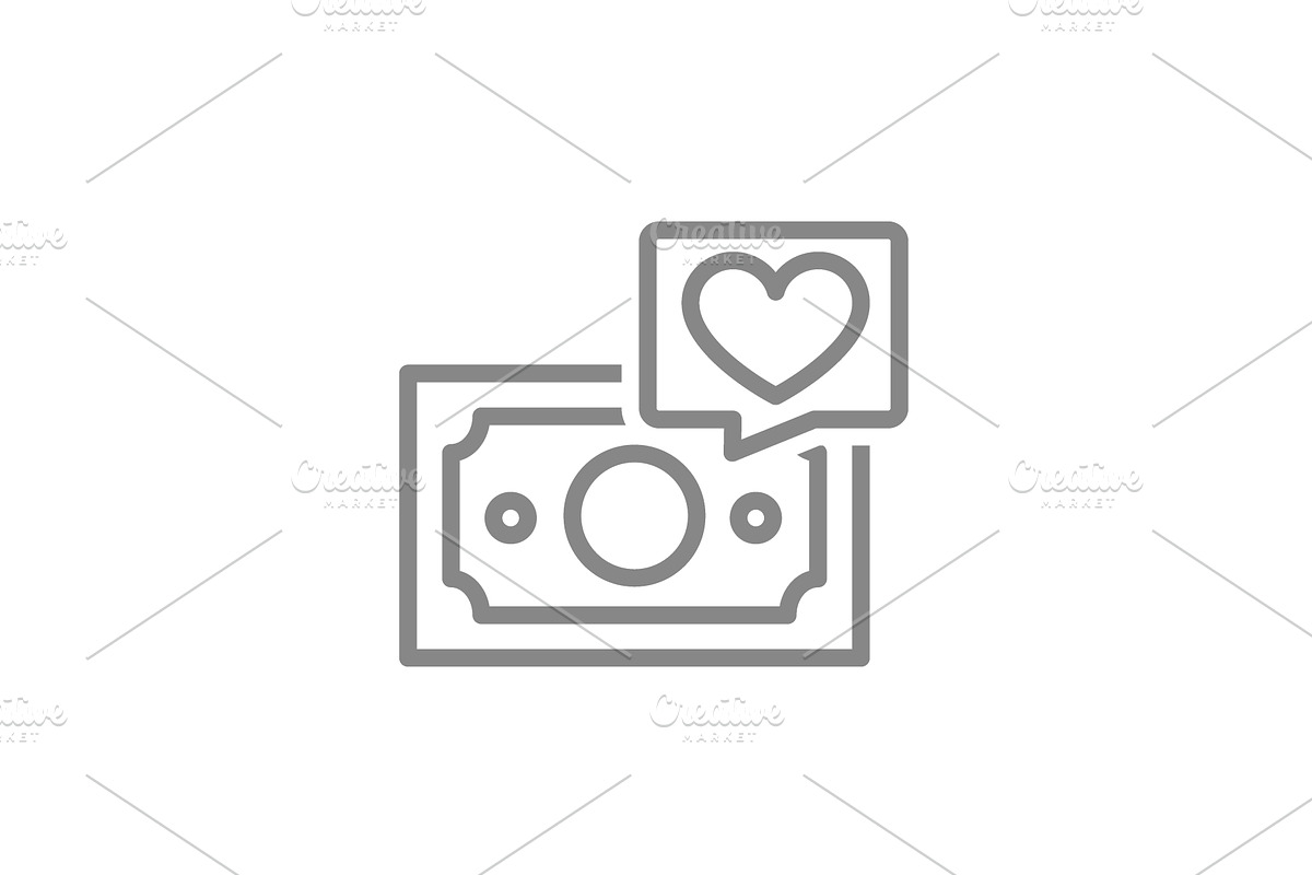 Money bill and speech bubble with, an Object Illustration by GraphiShop