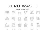 Set line icons of zero waste, an Outline Icon by motorama (Thumbnail 1 of 2)