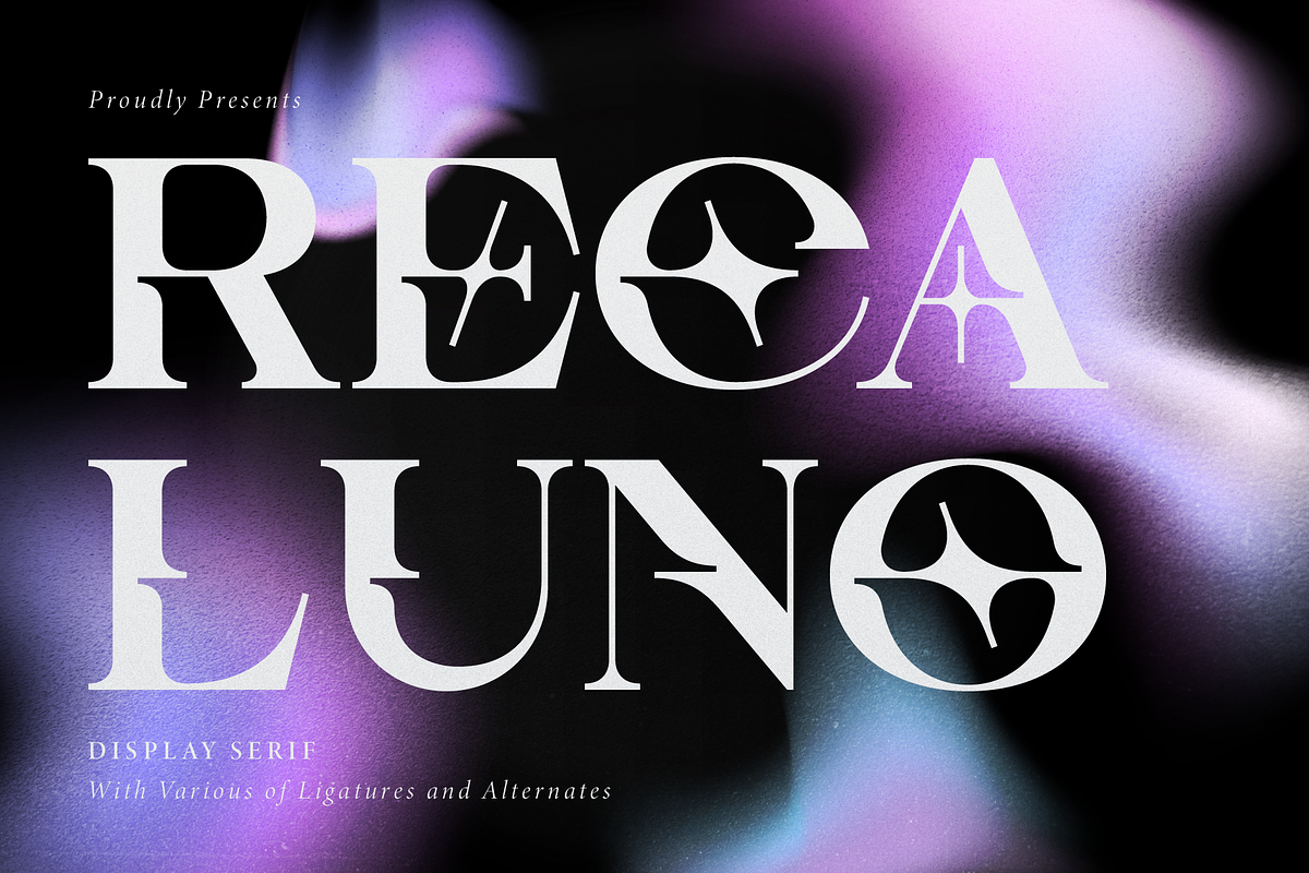 Reca Luno | Display Serif, a Serif Font by gracetype_studio (Photo 1 of 12)