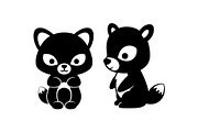 Cute Forest Animal Silhouette Bundle, an Illustration by Creativeshirt (Thumbnail 32 of 54)