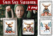 Animal Christmas Tote Bag Sublimatio, an Animal Illustration by ElenazlataArt (Thumbnail 3 of 5)