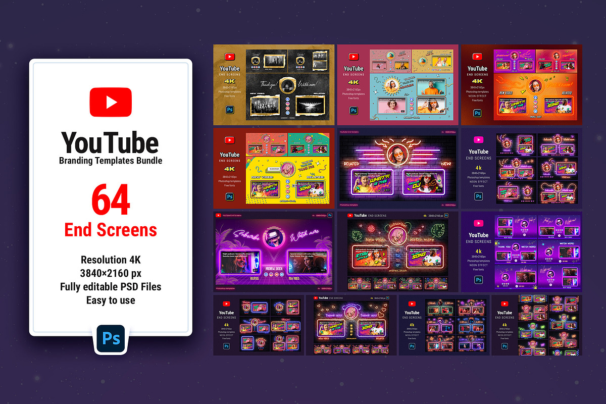 YouTube Branding Templates Bundle, a Social Media Template by Andrew Skoch Design (Photo 3 of 11)