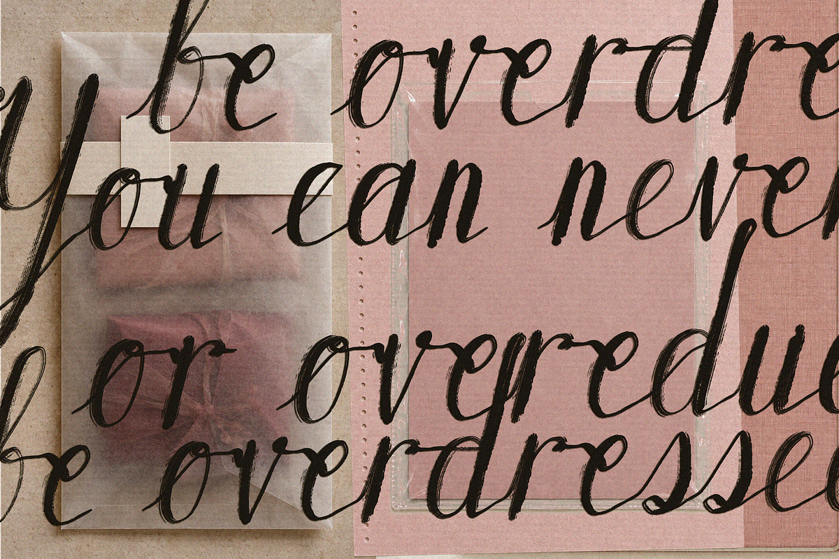 Moonlure – Textured Brush Script, a Handwritten Font by Lilithcollageart (Photo 3 of 15)