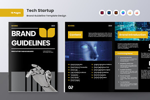 Brand Guideline for Tech Company, a Branding & Logo Template by twinstd