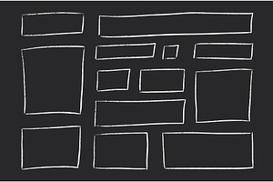 Chalk frame border on blackboard, a Texture Illustration by YuliiaOsadcha