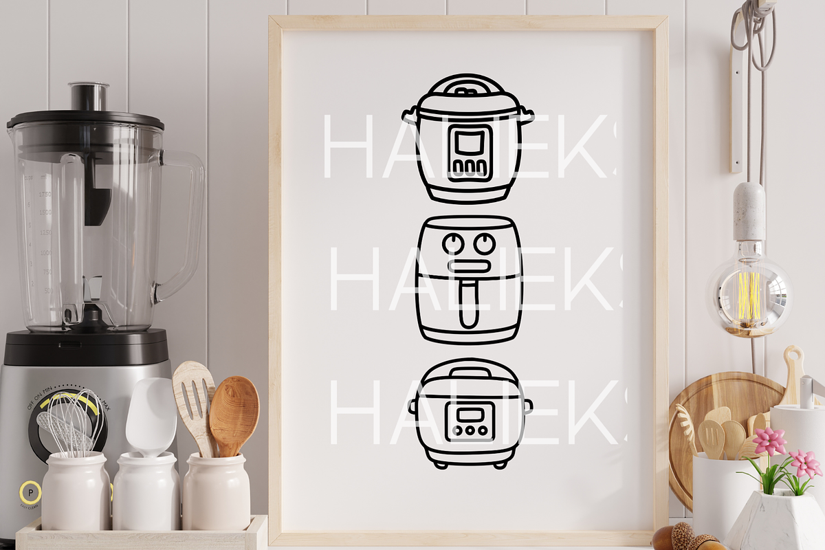 Kitchen Tools Procreate Stamps Brush, a Brush Add-On by HalieKStudio (Photo 5 of 9)