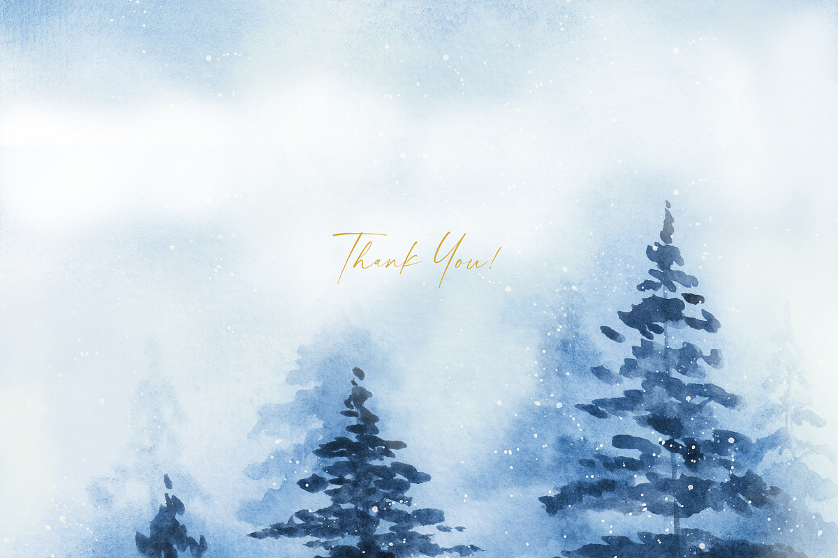 Cold winter.Watercolor Christmas Set, a Seasonal Illustration by Ooh Lily (Photo 20 of 20)