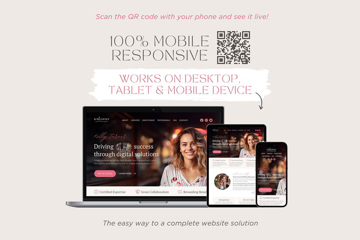 Social Media Manager Website, a Landing Page Template by vectorocean (Photo 4 of 11)