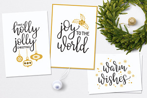 Christmas Hand Lettering Vector Set