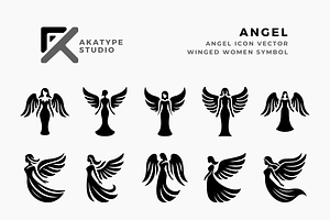 Angel Icon Vector, an Icon by Akatype Studio