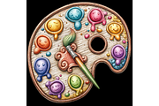 Artist Palette Clipart PNG, an Illustration by Memories By Lea (Thumbnail 6 of 7)