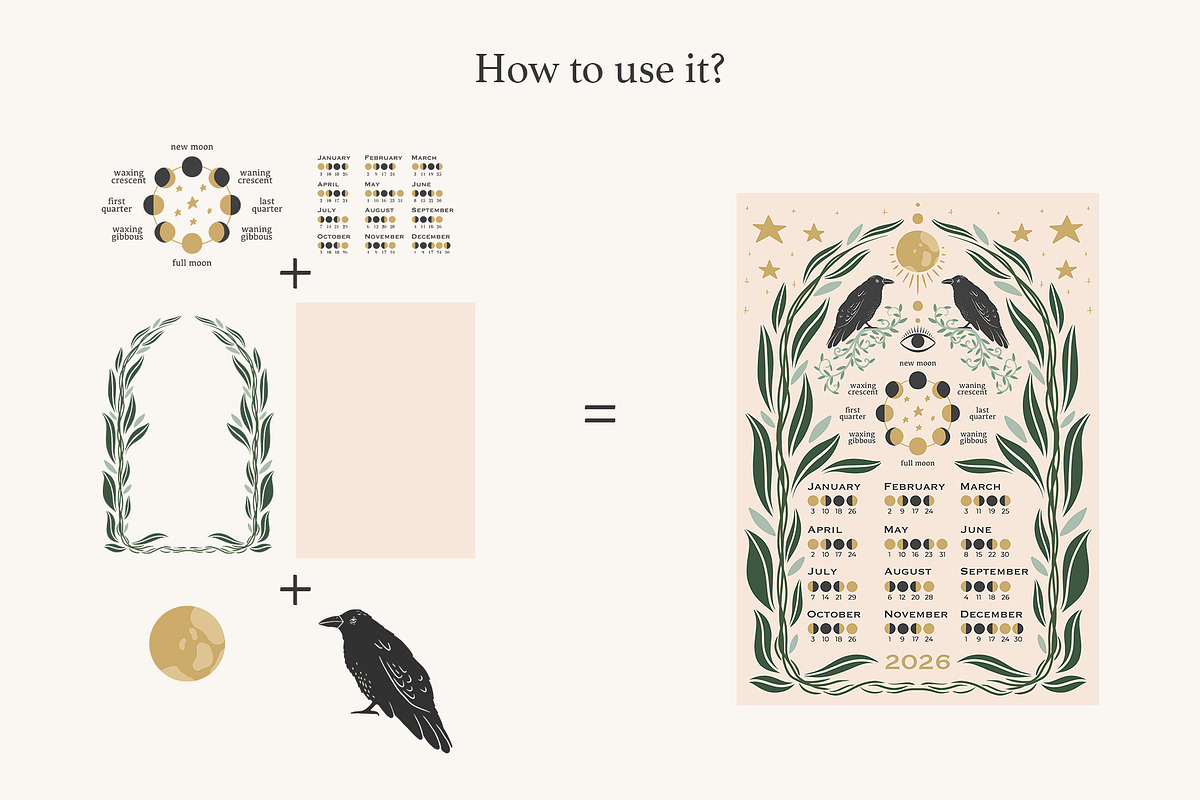 2026 Lunar Calendar Creator, an Object Graphic by Alina Sh (Photo 9 of 16)