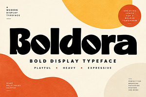 Boldora – Bold Playful Display Font