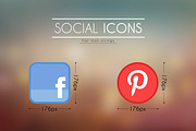 210 Social Flat Icons, a Branding & Logo Template by Jack Gosbell (Thumbnail 4 of 4)