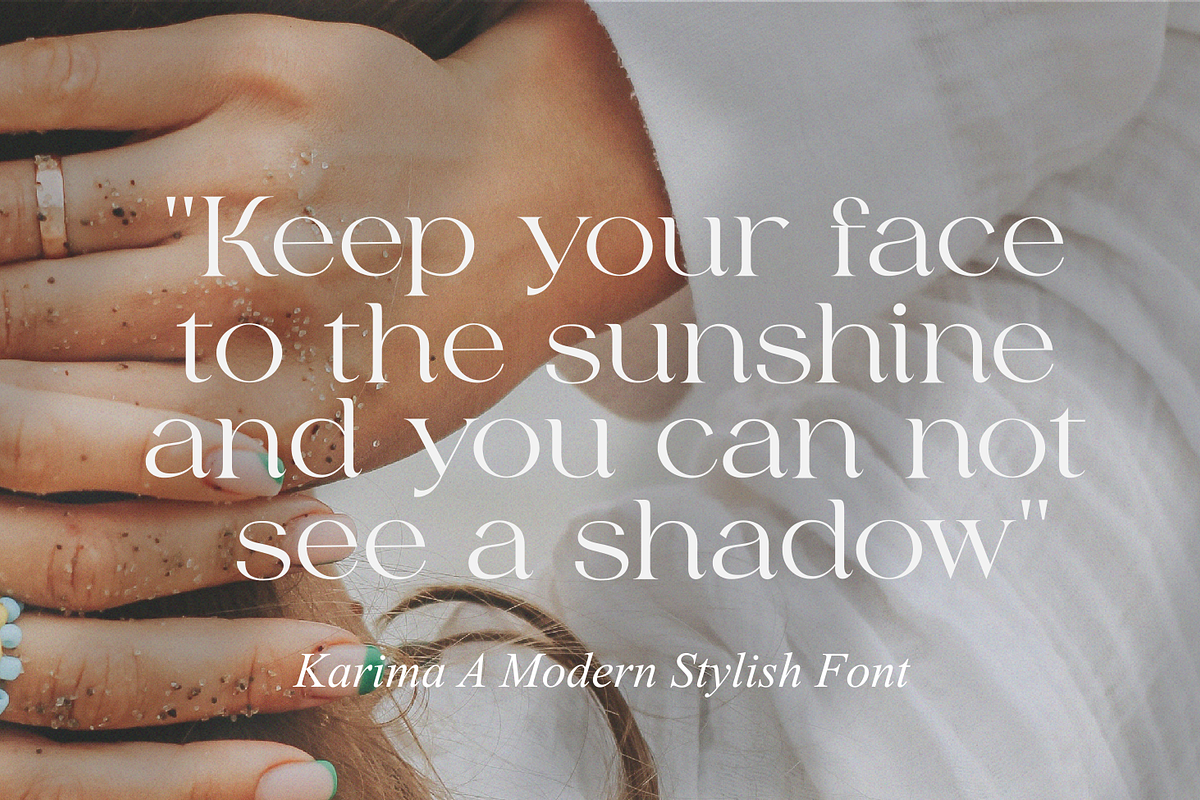 Karima A Modern Stylist Font, a Serif Font by zeenesia (Photo 16 of 20)
