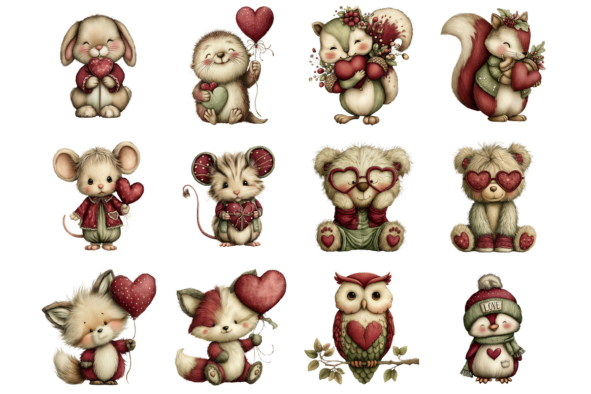 Valentine's Whimsical Animals, a Graphic by CitraGraphics (Photo 4 of 4)