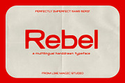 Rebel - An Imperfect Sans Serif, a Sans Serif Font by Like Magic Studio (Thumbnail 1 of 10)