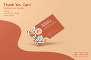 Healthy Meal Company Thank You Card, a Print Template by Fannan Studio (Thumbnail 2 of 2)