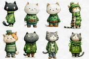 St Patrick Day Cats Clipart, an Illustration by Designworld (Thumbnail 3 of 6)