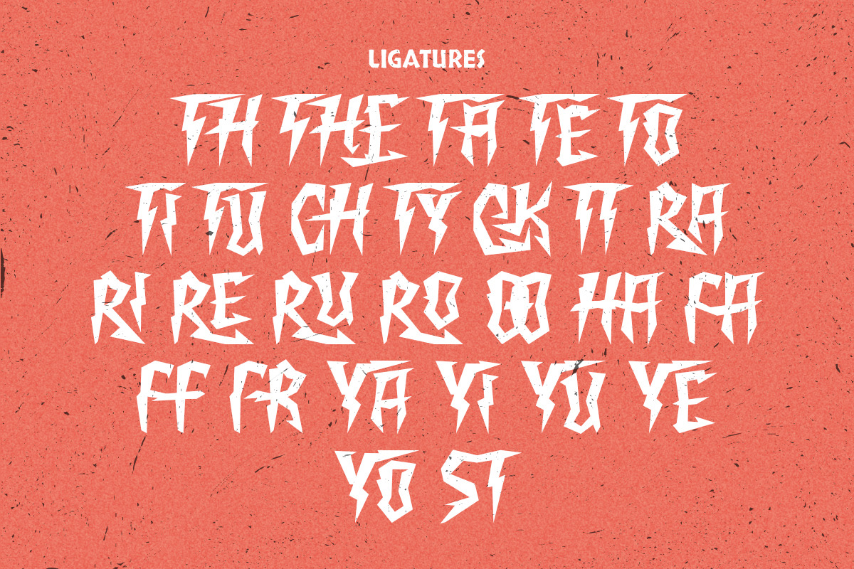 Serpent Wrath - Rock Display Font, a Handwritten Font by Letterhend Studio (Photo 4 of 9)
