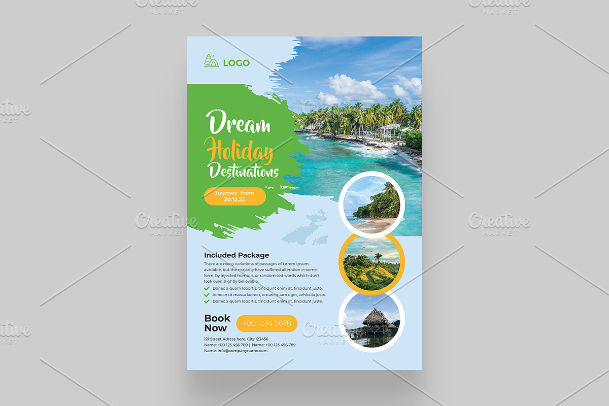 Modern Travel Flyer Design, a Flyer Template by Shahjahangdb1 (Photo 8 of 11)