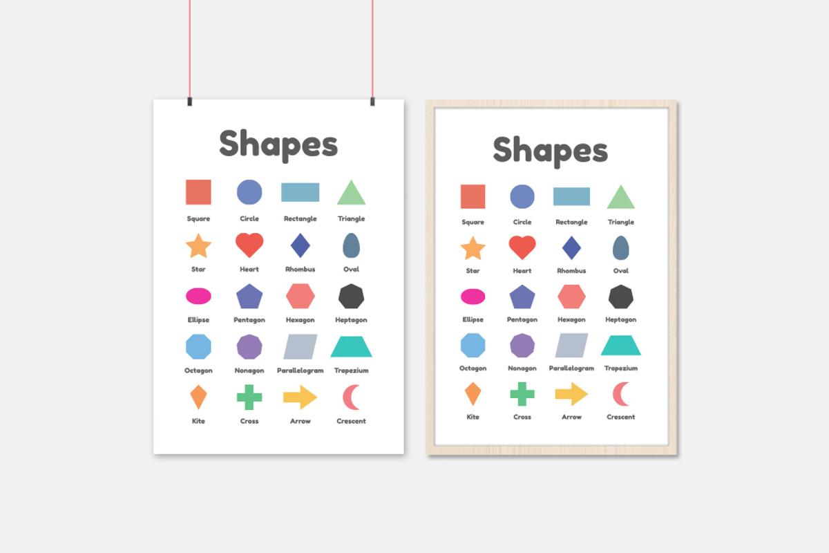 Shapes for Kids Geometric Poster, a Decorative Illustration by TukTuk Design (Photo 4 of 6)