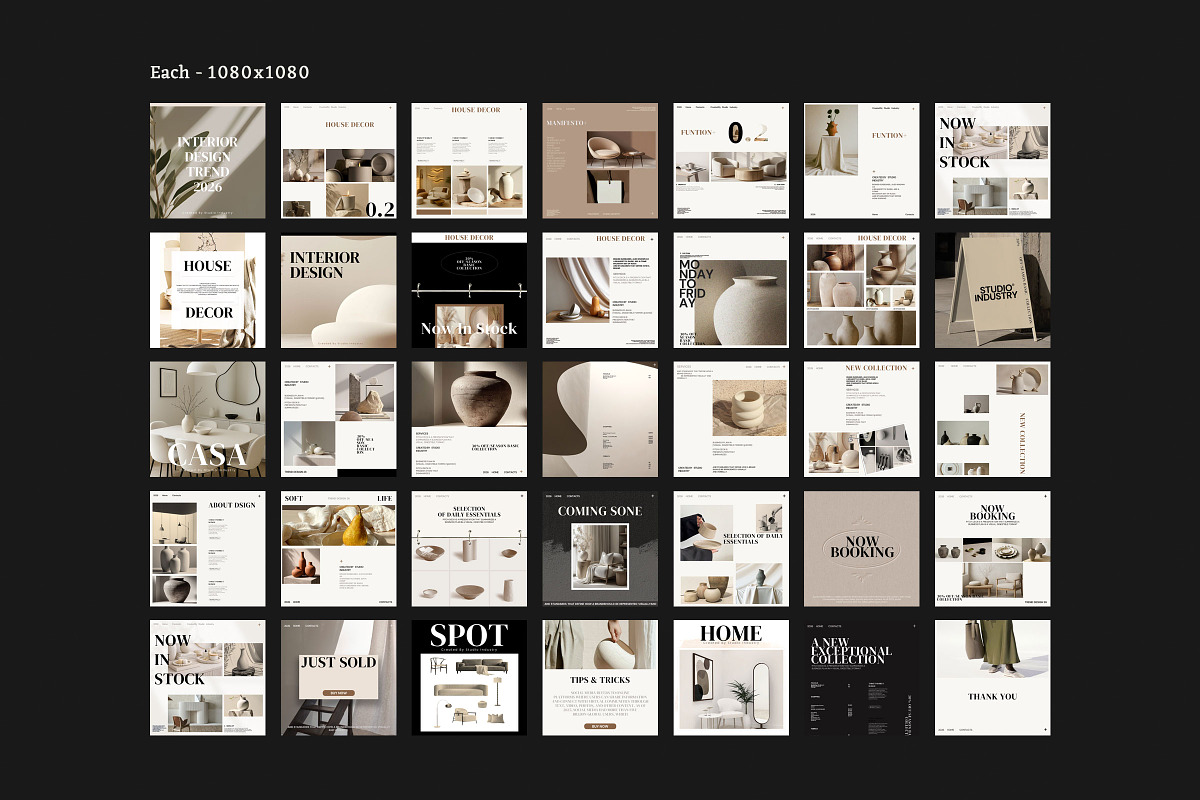 CASA / Interior Instagram Template, a Social Media Template by Studio Industry (Photo 8 of 11)