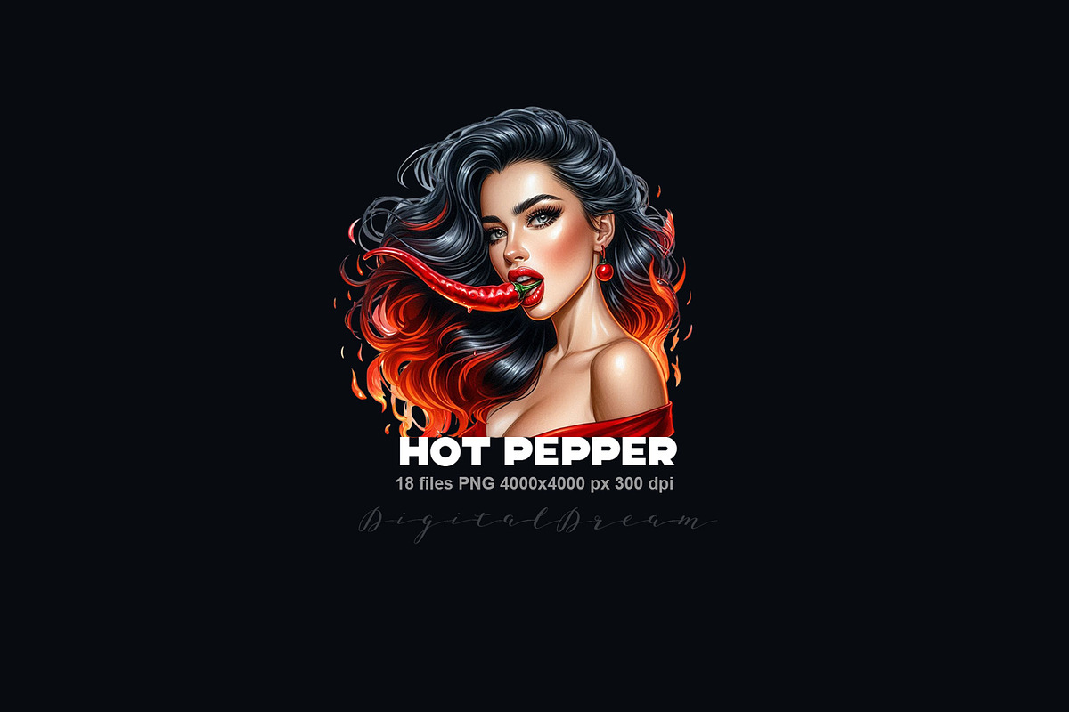 Sexy men & women hot pepper clipart, an Object Graphic by DigitalDream (Photo 3 of 4)