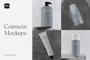 Cosmetic Bottle & Tube Mockups PSD, a Packaging Mockup by Feel This