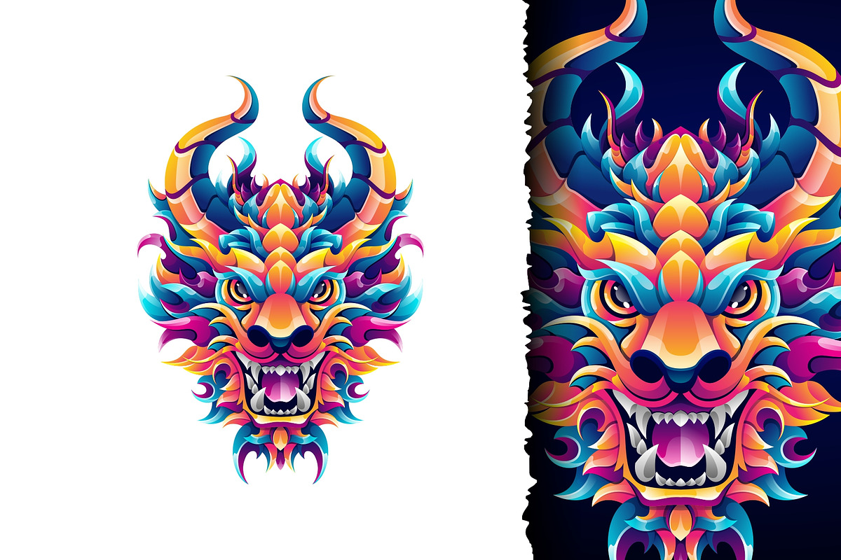 Dragon Illustration Colorful, a Branding & Logo Template by Dundutdesain8 (Photo 2 of 2)
