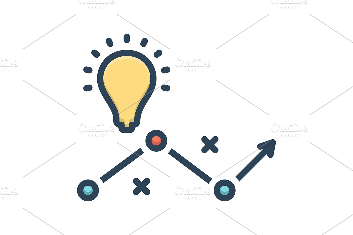 Strategy bulb color icon, a Duotone Icon by Creative priyanka