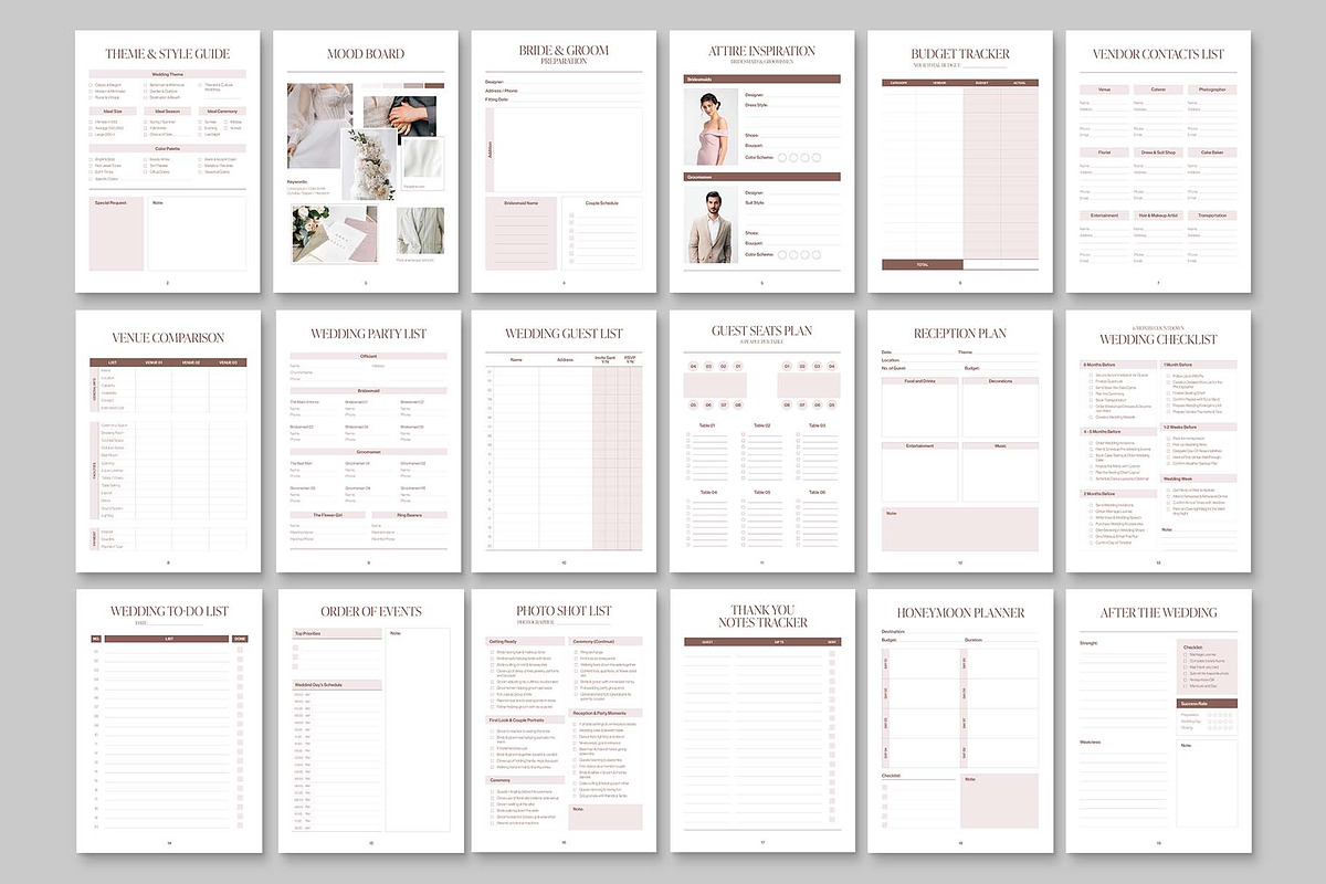 Wedding Planner Template, a Stationery Template by BrandPacks (Photo 4 of 6)