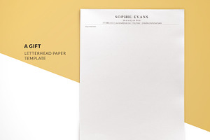 Minimal CV Template Design Word, Mac